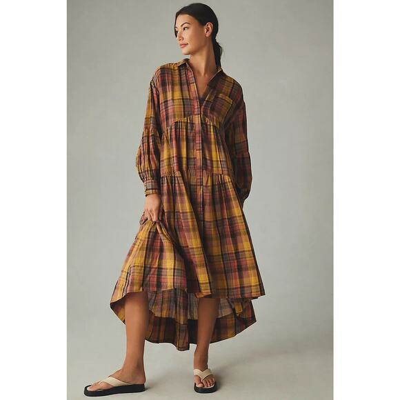 Anthropologie Dresses & Skirts - NWT Anthropologie Pilcro Long Sleeve Tiered High Low Dress Oversize Plus Size 2X